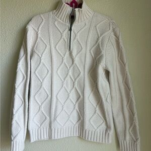 Cream Cable Knit Sweater unisex